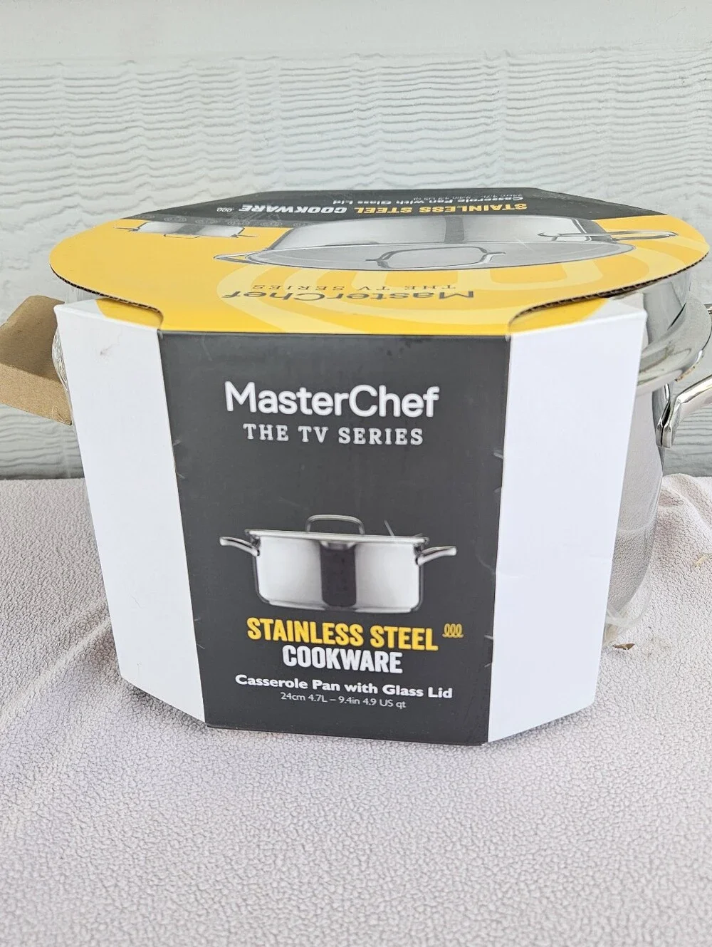 MasterChef The TV Series Stainless Steel 4.9 Qt Casserole Pan Stock Pot Lid
